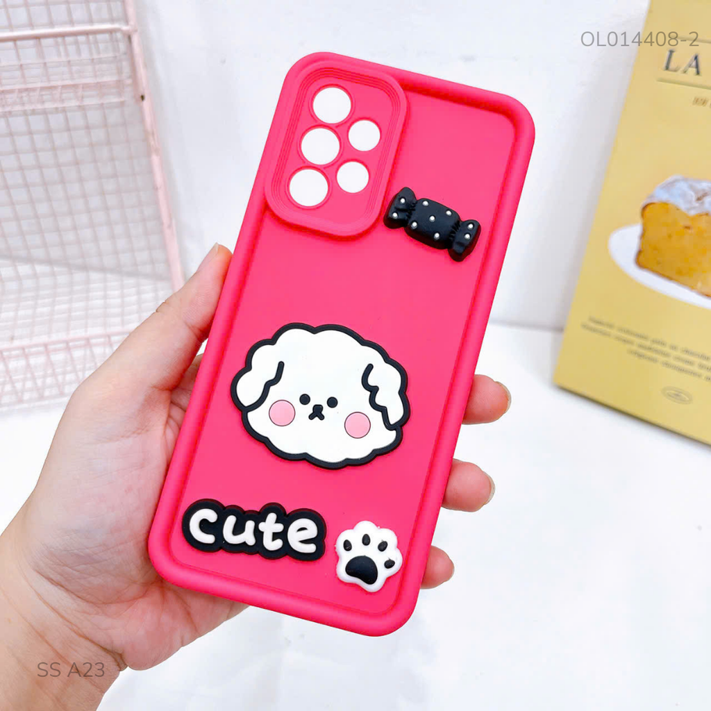 Ốp Samsung A23 dẻo sticker nổi