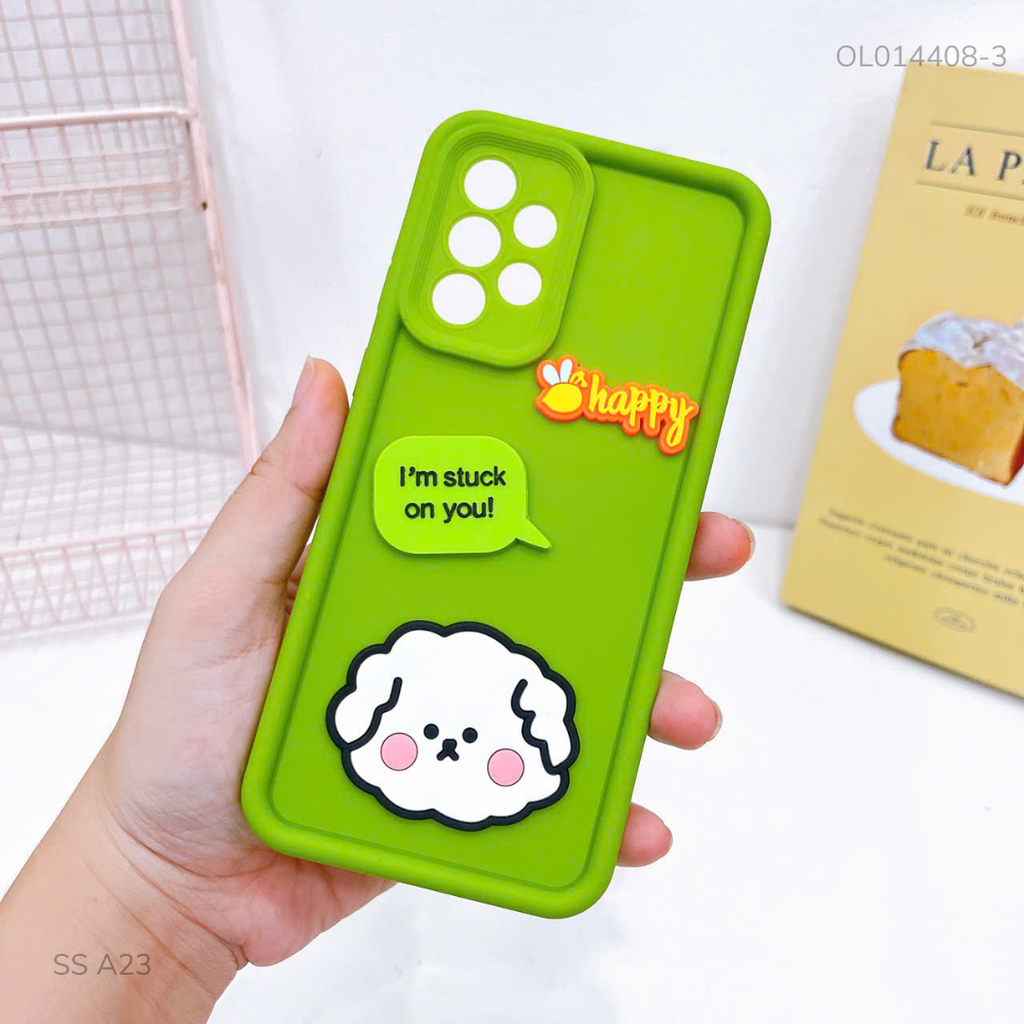 Ốp Samsung A23 dẻo sticker nổi