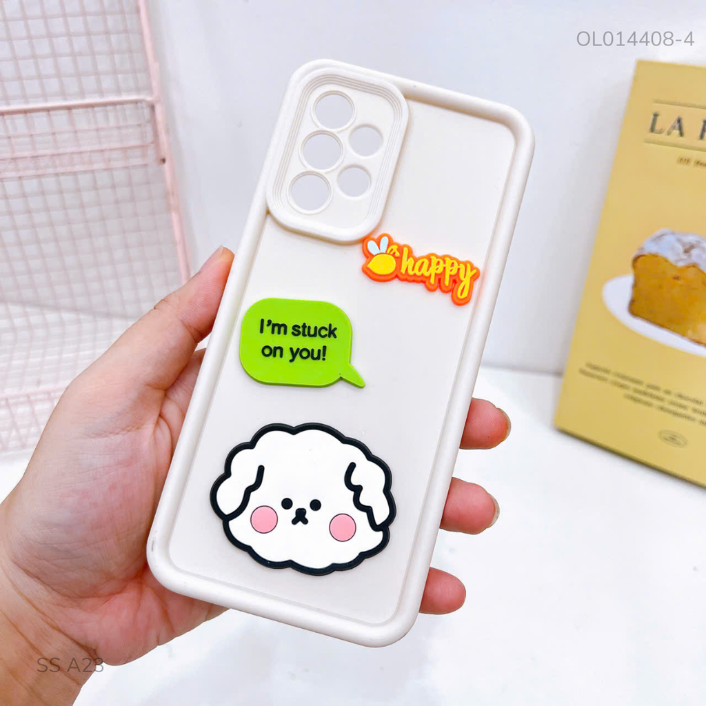 Ốp Samsung A23 dẻo sticker nổi