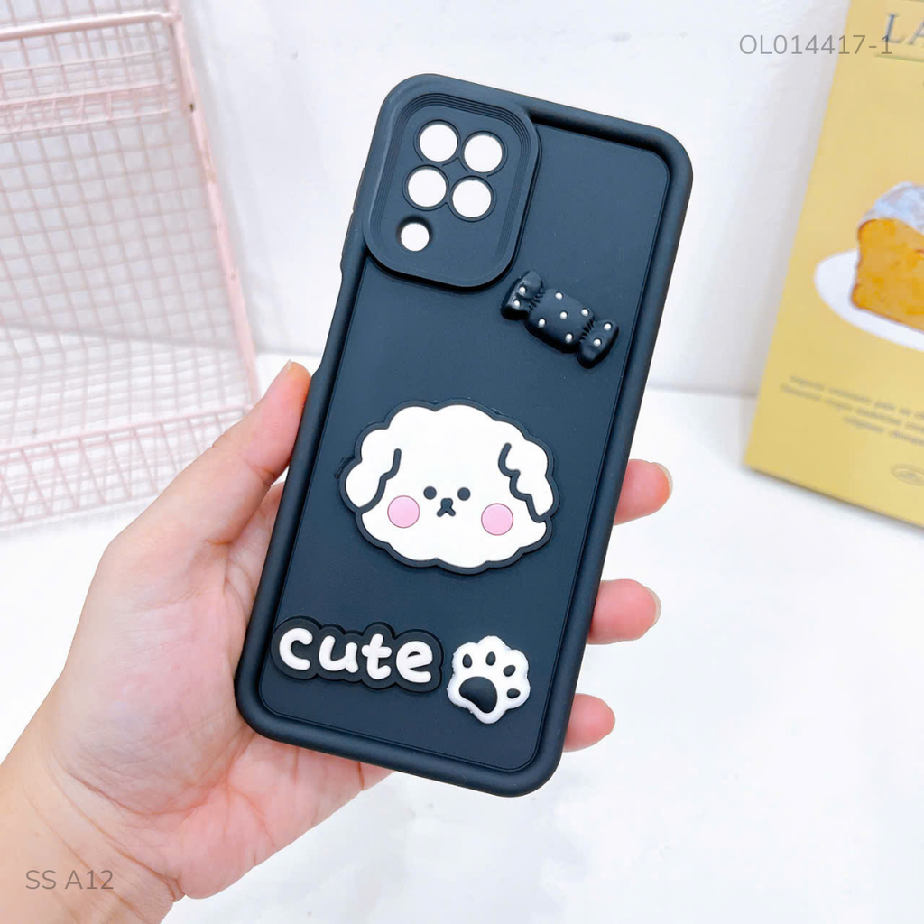 Ốp Samsung A12 dẻo sticker nổi