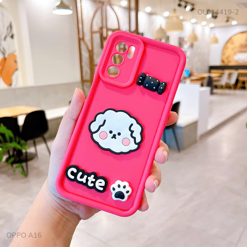Ốp Oppo A16 dẻo sticker nổi