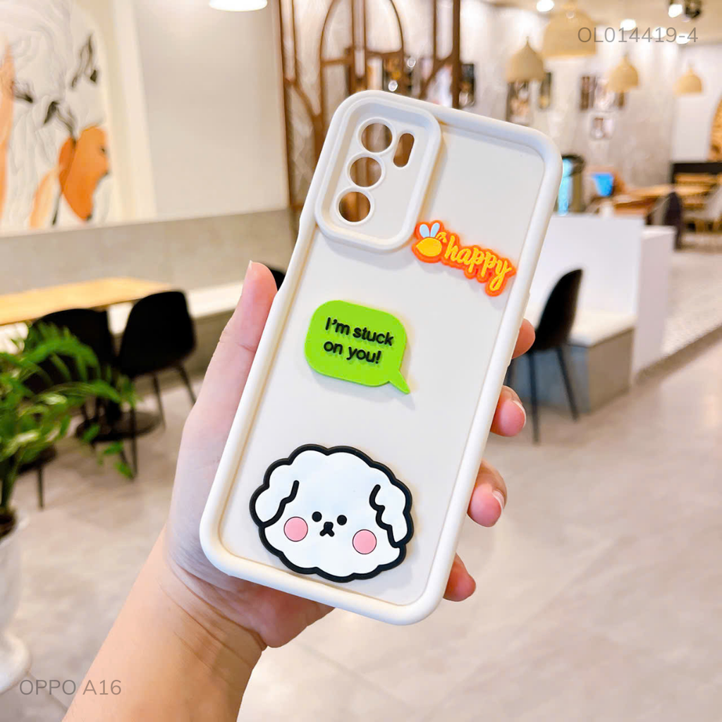 Ốp Oppo A16 dẻo sticker nổi