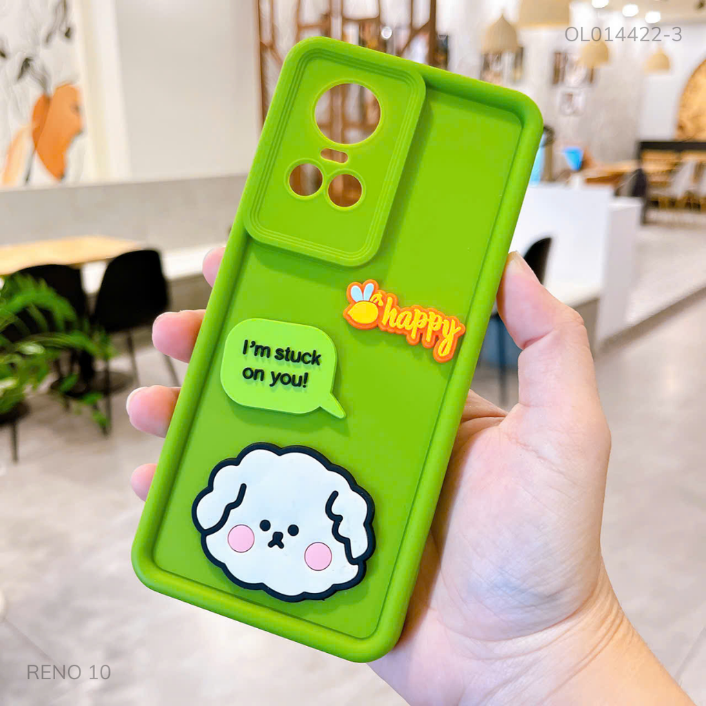 Ốp Reno 10 dẻo sticker nổi