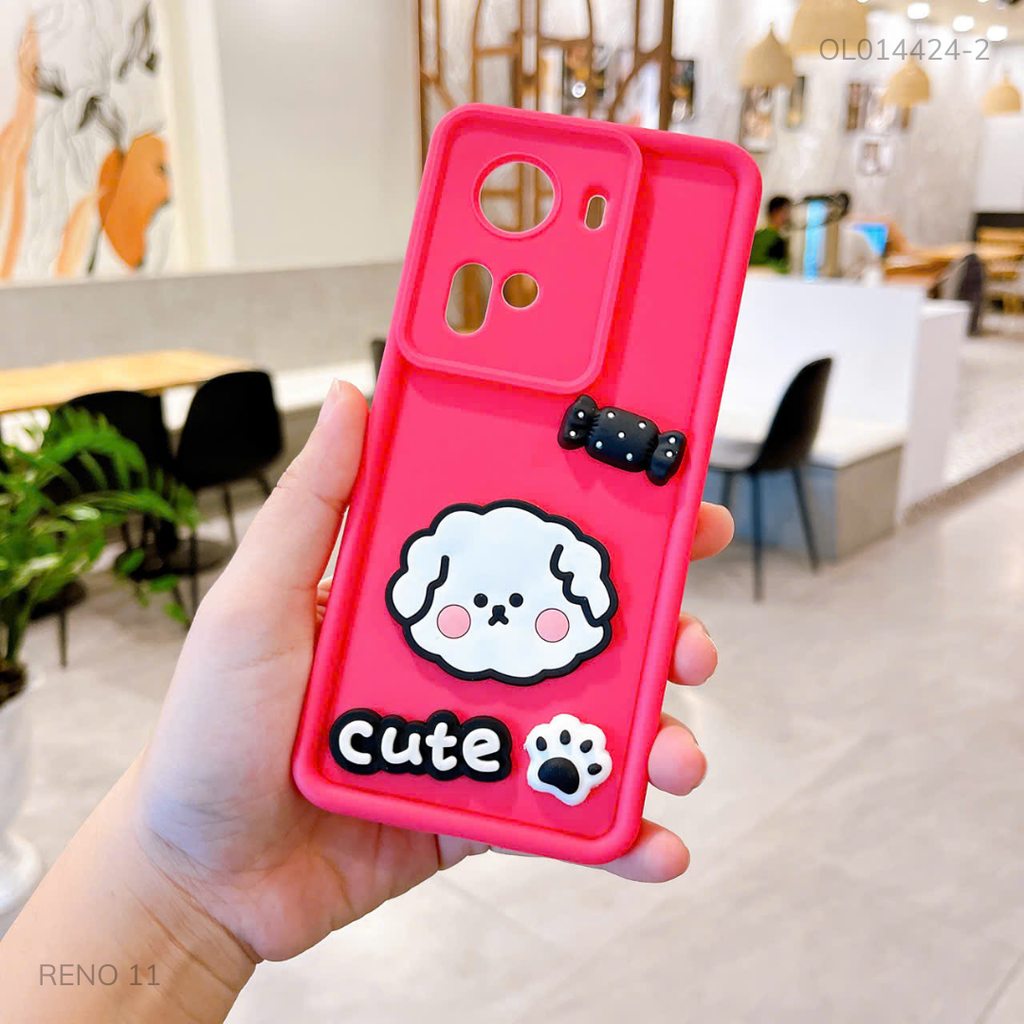 Ốp Reno 11 dẻo sticker nổi