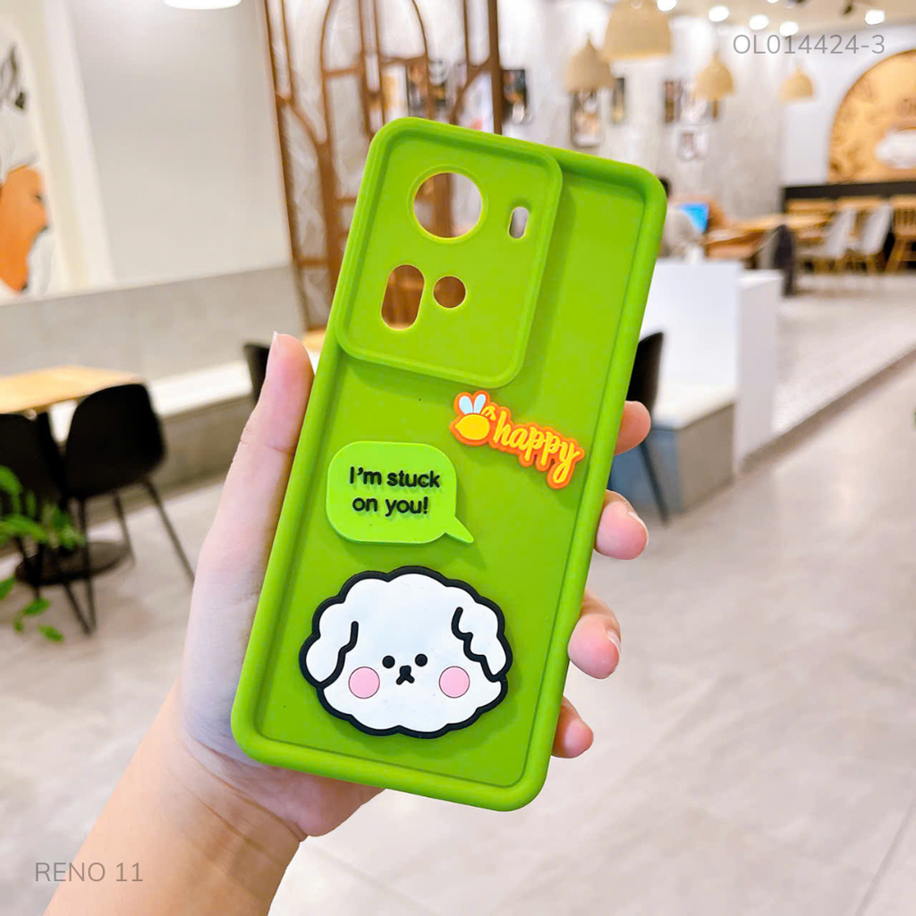 Ốp Reno 11 dẻo sticker nổi