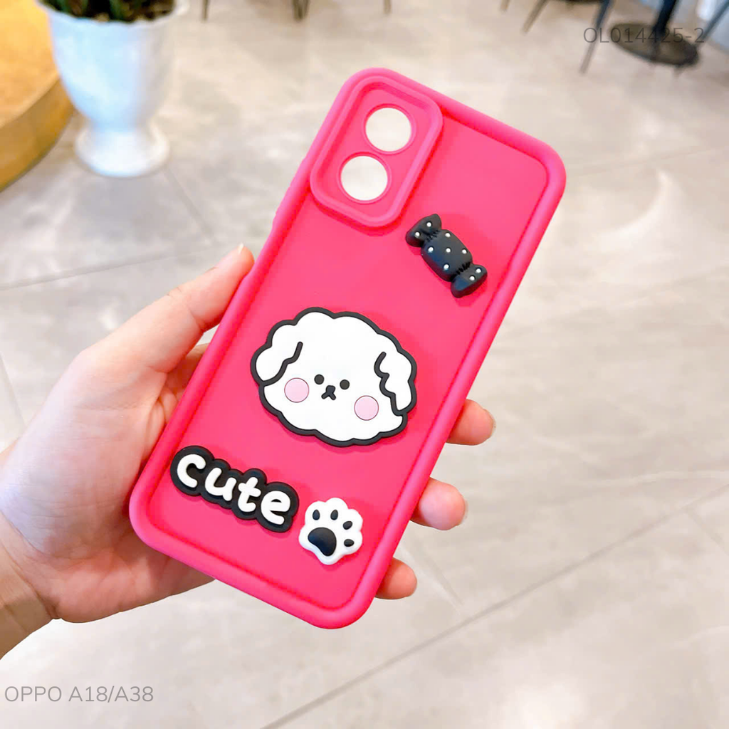 Ốp Oppo A18/A38 dẻo sticker nổi