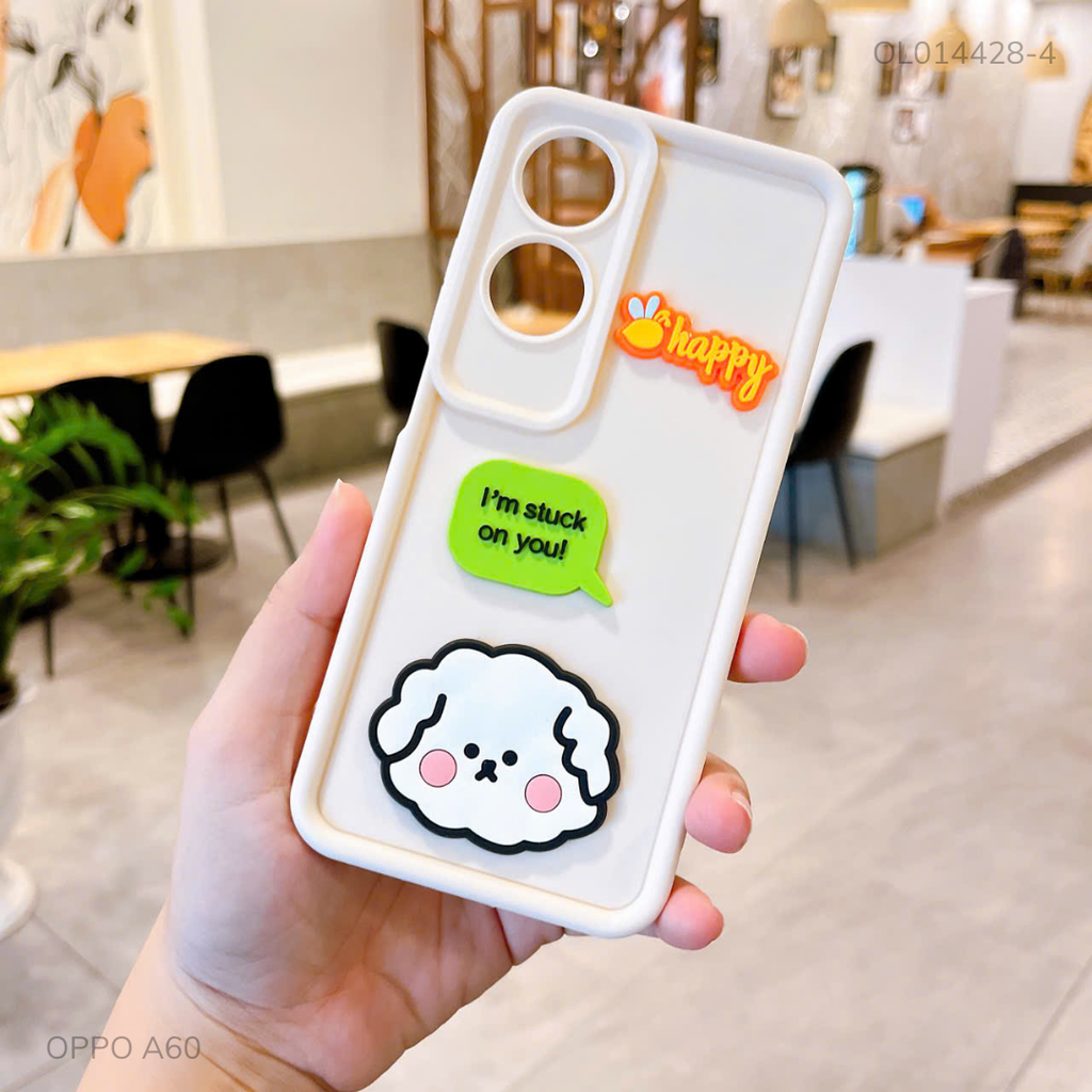 Ốp Oppo A60 dẻo sticker nổi