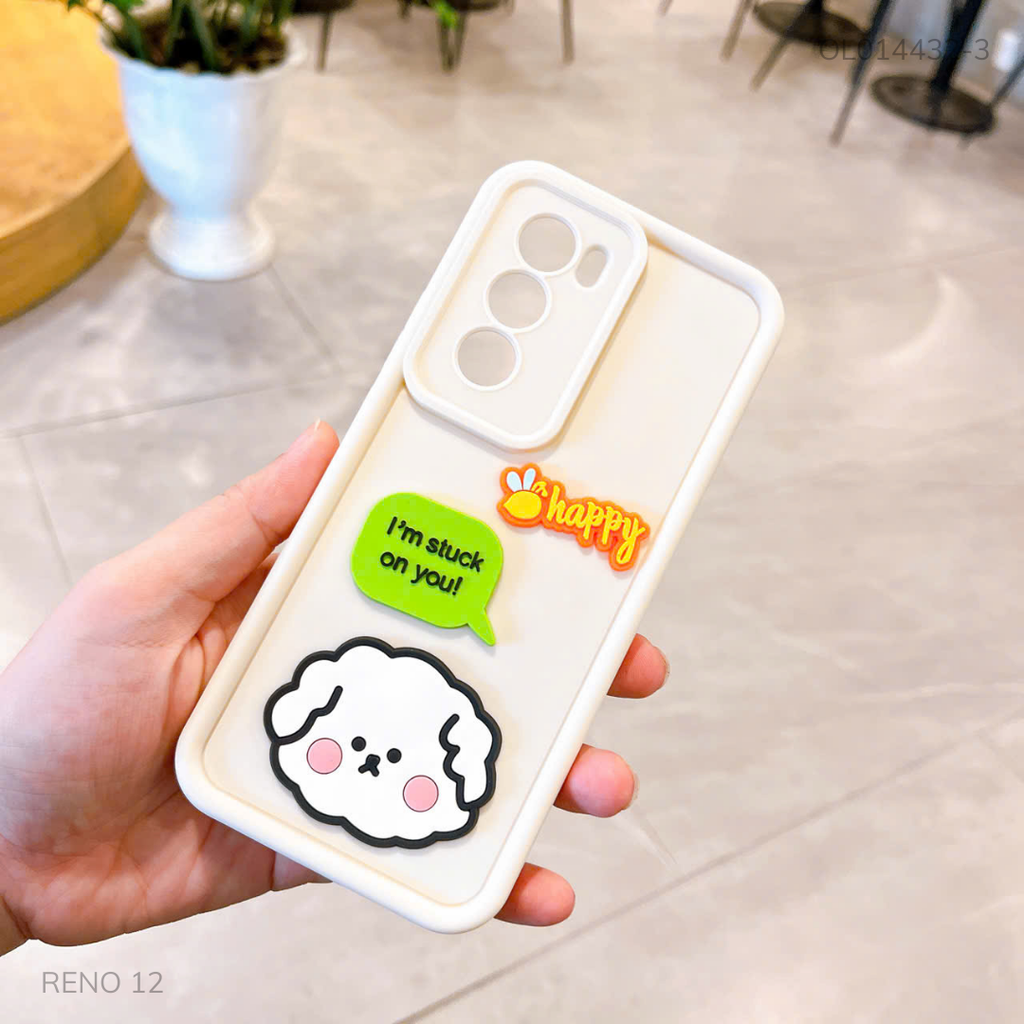 Ốp Reno 12 dẻo sticker nổi