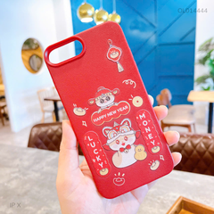 ** Ốp IP 7+/8+ vân sần rắn lân Happy New Year