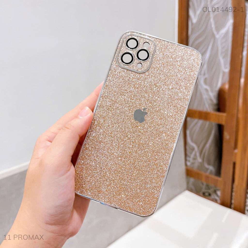 ** Ốp iPhone 11 Pro Max lưng phủ kim tuyến bảo vệ camera