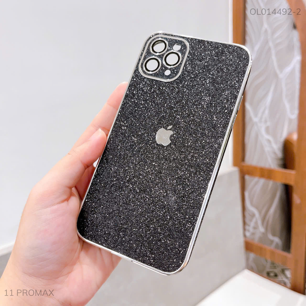 ** Ốp iPhone 11 Pro Max lưng phủ kim tuyến bảo vệ camera