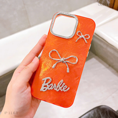 ** Ốp IP 11 6.1 vân sóng đỏ viền camera đính đá