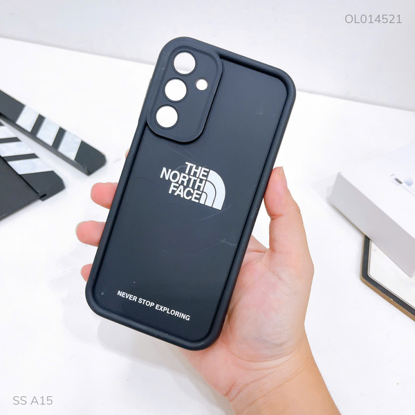 Ốp Samsung A15 dẻo đen The North Face trắng