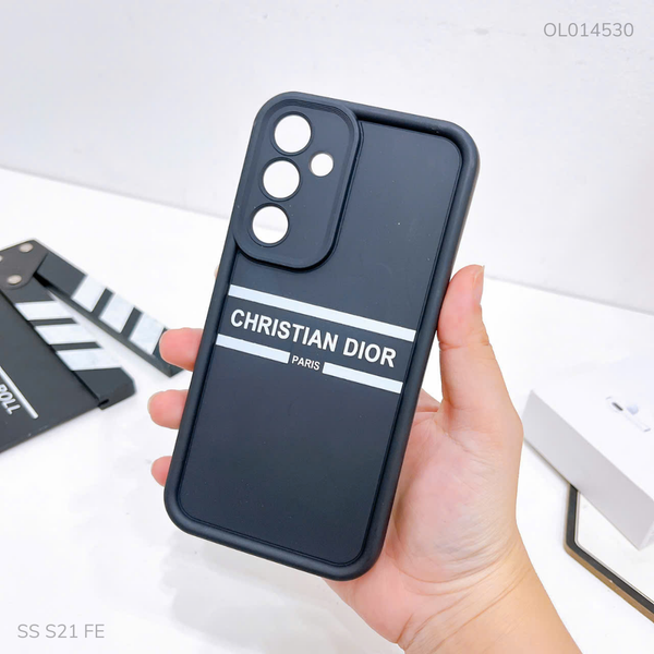 Ốp Samsung S21 Fe dẻo đen Christian Dior