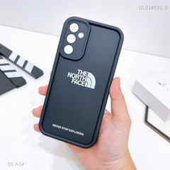 Ốp Samsung A34 dẻo đen The North Face trắng