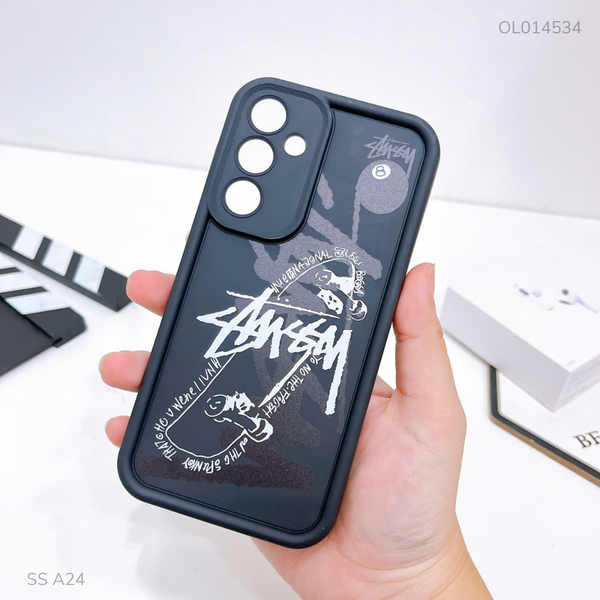 Ốp Samsung A24 dẻo đen Stussy