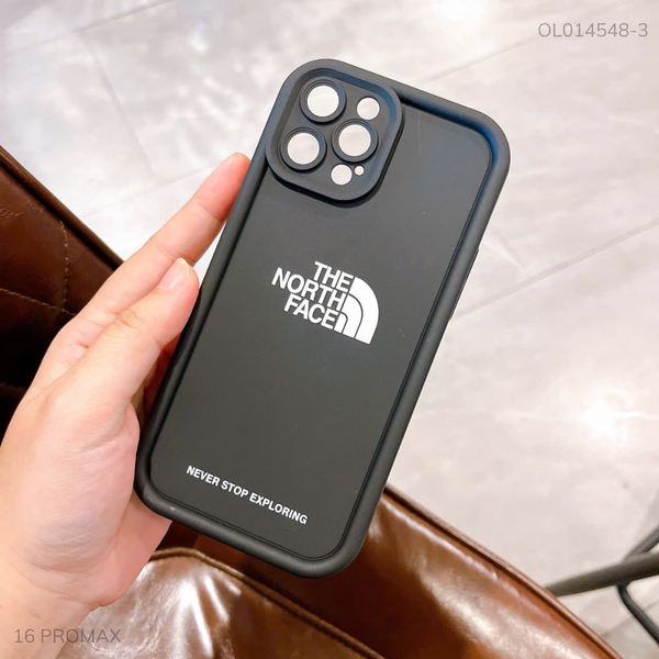 Ốp IP 16 Pro Max dẻo đen The North Face trắng