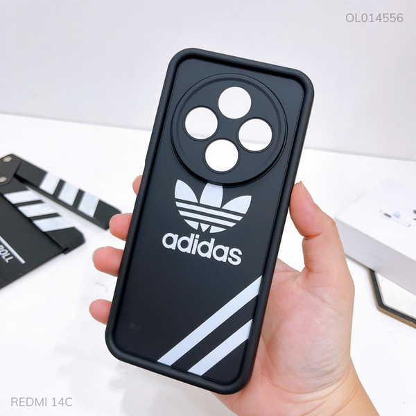 Ốp Redmi 14C dẻo đen logo Adidas