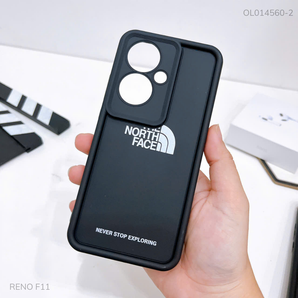 Ốp Reno 11F dẻo đen The North Face trắng