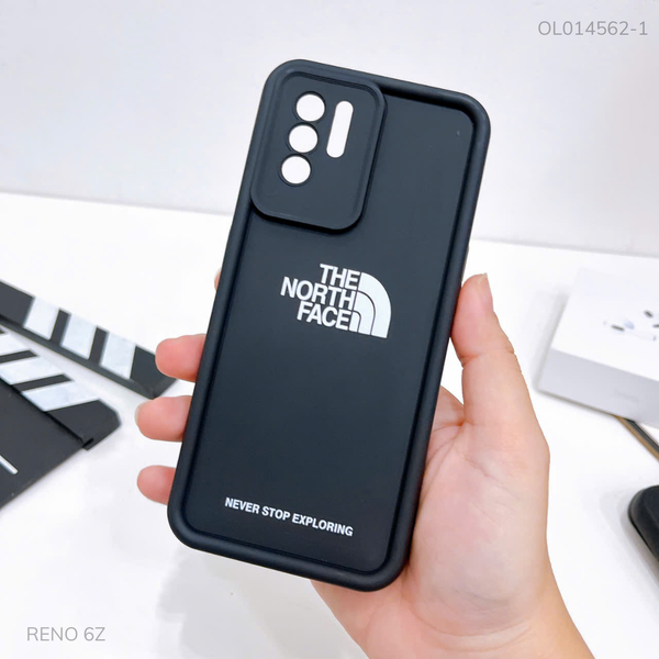 Ốp Reno 6Z dẻo đen The North Face trắng