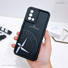 Ốp Oppo A74/A95 dẻo đen Stone Island