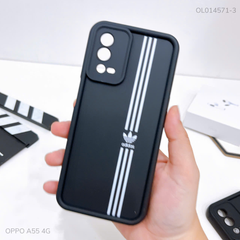 Ốp Oppo A55 4G dẻo đen logo Adidas sọc dọc