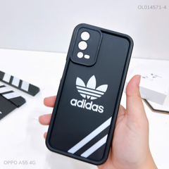 Ốp Oppo A55 4G dẻo đen logo Adidas trắng