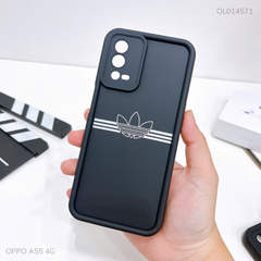 Ốp Oppo A55 4G dẻo đen logo Adidas sọc ngang