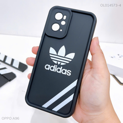 Ốp Oppo A96 dẻo đen logo Adidas trắng