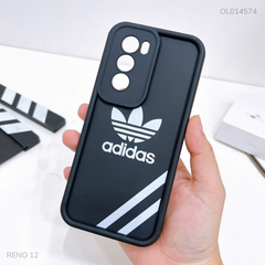 Ốp Reno 12 dẻo đen logo Adidas trắng