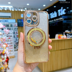 ** Ốp IP 15 Pro Max magsafe giá đỡ kim tuyến nước