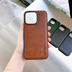 ** Ốp IP 14 Plus/15 Plus X-level vân da viền dẻo