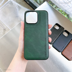 ** Ốp IP 14 Plus/15 Plus X-level vân da viền dẻo