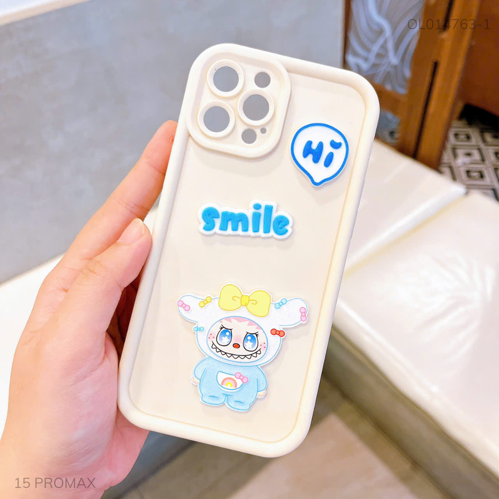 Ốp iPhone 15 Pro Max dẻo Labubu