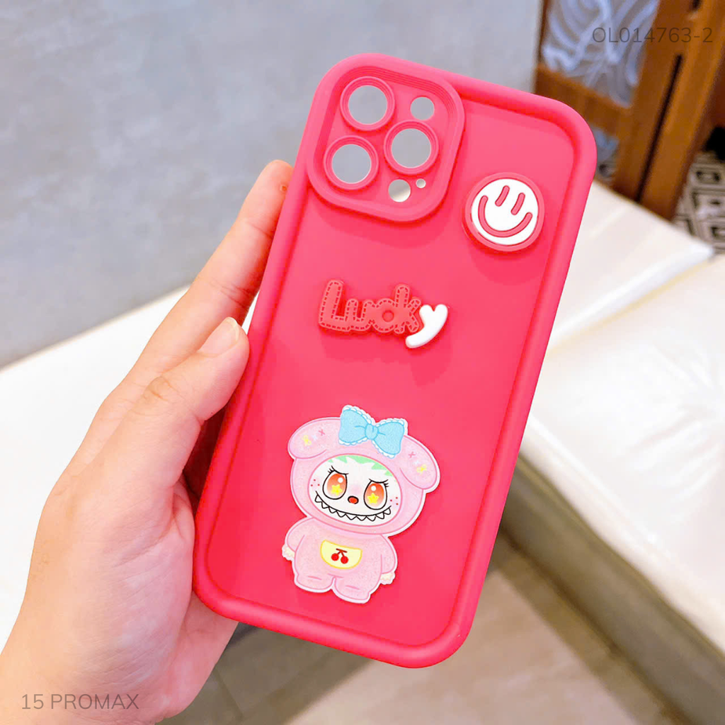 Ốp iPhone 15 Pro Max dẻo Labubu