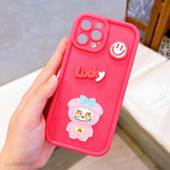 Ốp iPhone 15 Pro Max dẻo Labubu