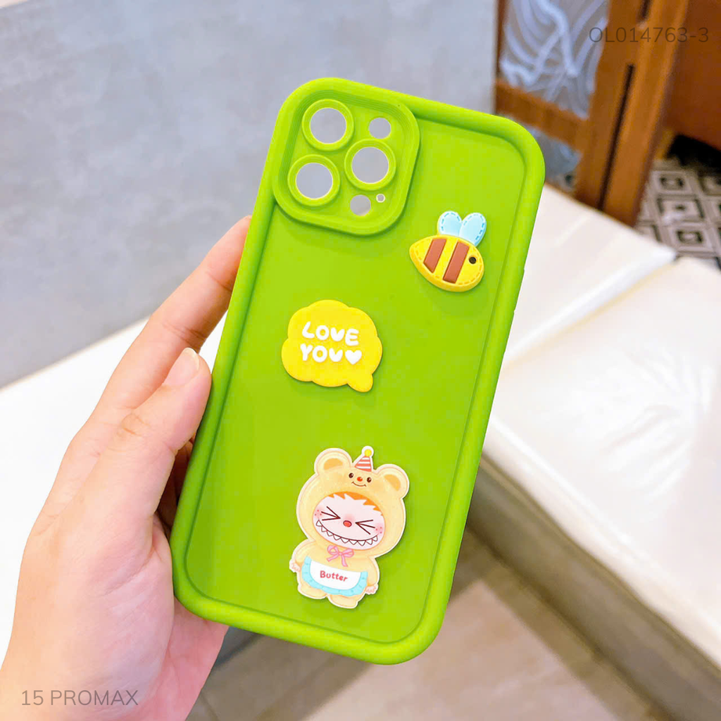 Ốp iPhone 15 Pro Max dẻo Labubu