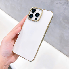 Ốp IP 12 Pro Max Likgus lưng trong viền cứng xi màu