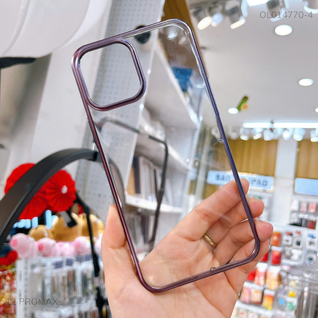 Ốp IP 12 Pro Max Likgus lưng trong viền cứng xi màu