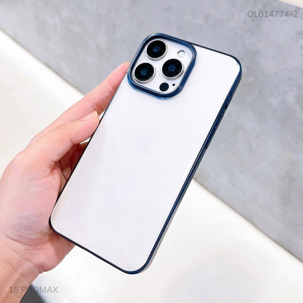 Ốp IP 16 Pro Max Likgus lưng trong viền cứng xi màu