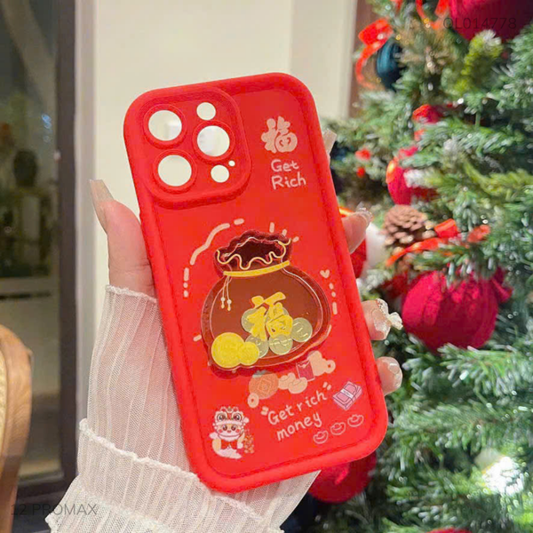 ** Ốp IP 12 Pro Max dẻo đỏ Get Rich