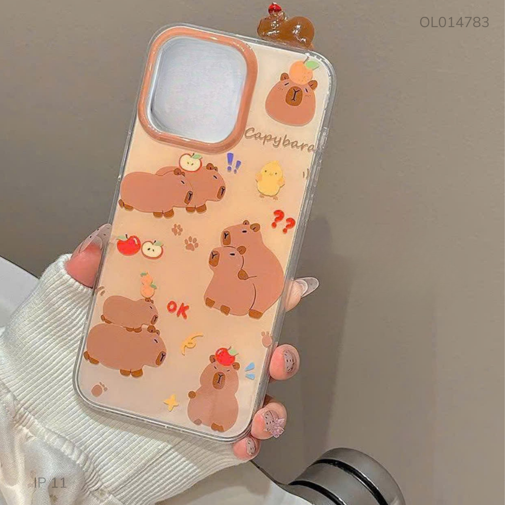 Ốp IP 11 6.1 lưng cứng nhiều Capybara OK