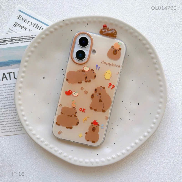 Ốp IP 16 6.1 lưng cứng nhiều Capybara OK