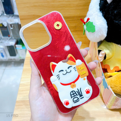 ** Ốp IP 15 Pro lông vũ đỏ