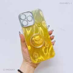 ** Ốp IP 12 Pro Max lông vũ vàng mèo