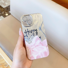 Ốp IP 14 Plus vân ánh sóng nơ