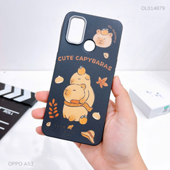 Ốp Oppo A53 vân sần camera xi bạc nhiều hình