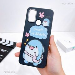 Ốp Oppo A53 vân sần camera xi bạc nhiều hình