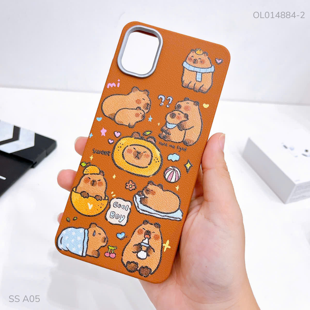 Ốp SS A05 vân sần camera xi bạc nhiều hình