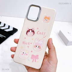 Ốp SS A06 vân sần camera xi bạc nhiều hình